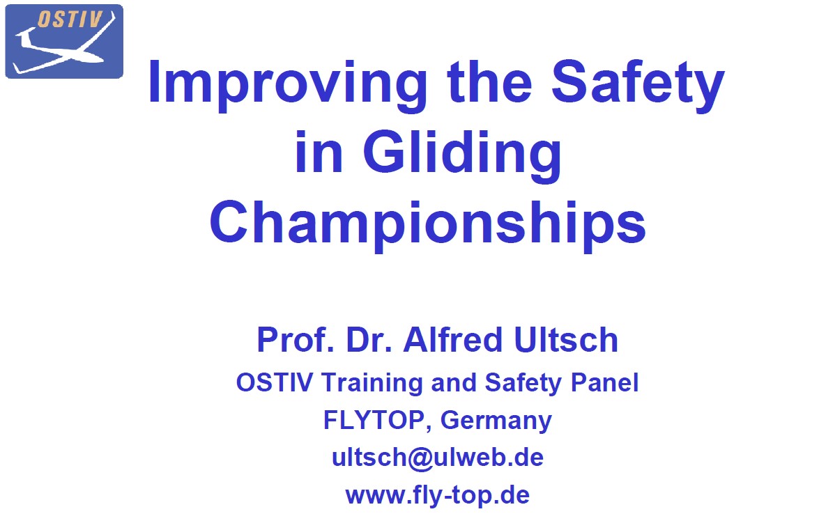 Improving the Safety in Gliding Championships - Alfred Ultsch